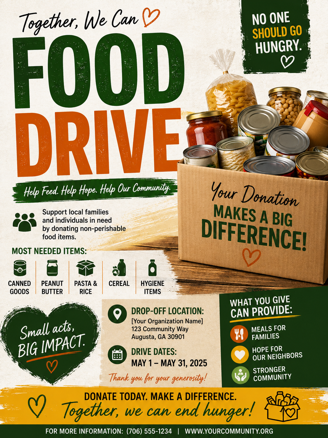 Community Food Drive Flyer